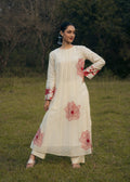 Printed cream suit set