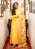 Alizeh yellow layered suit