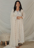 AAFREEN pearl white suit