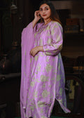 Aaliyah light lavender and green suit set