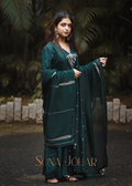 Dark green kali suit set