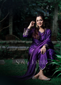 Purple straight cut suit set