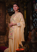 Alizeh yellow short top and palazzo set