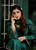 Emerald green straight cut suit set