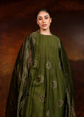 Green tissue flower suit set