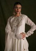 Ivory kalidar yoke embroidery suit