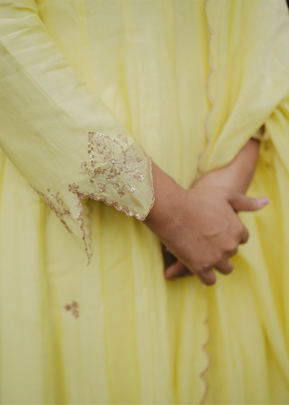 light green color anarkali set