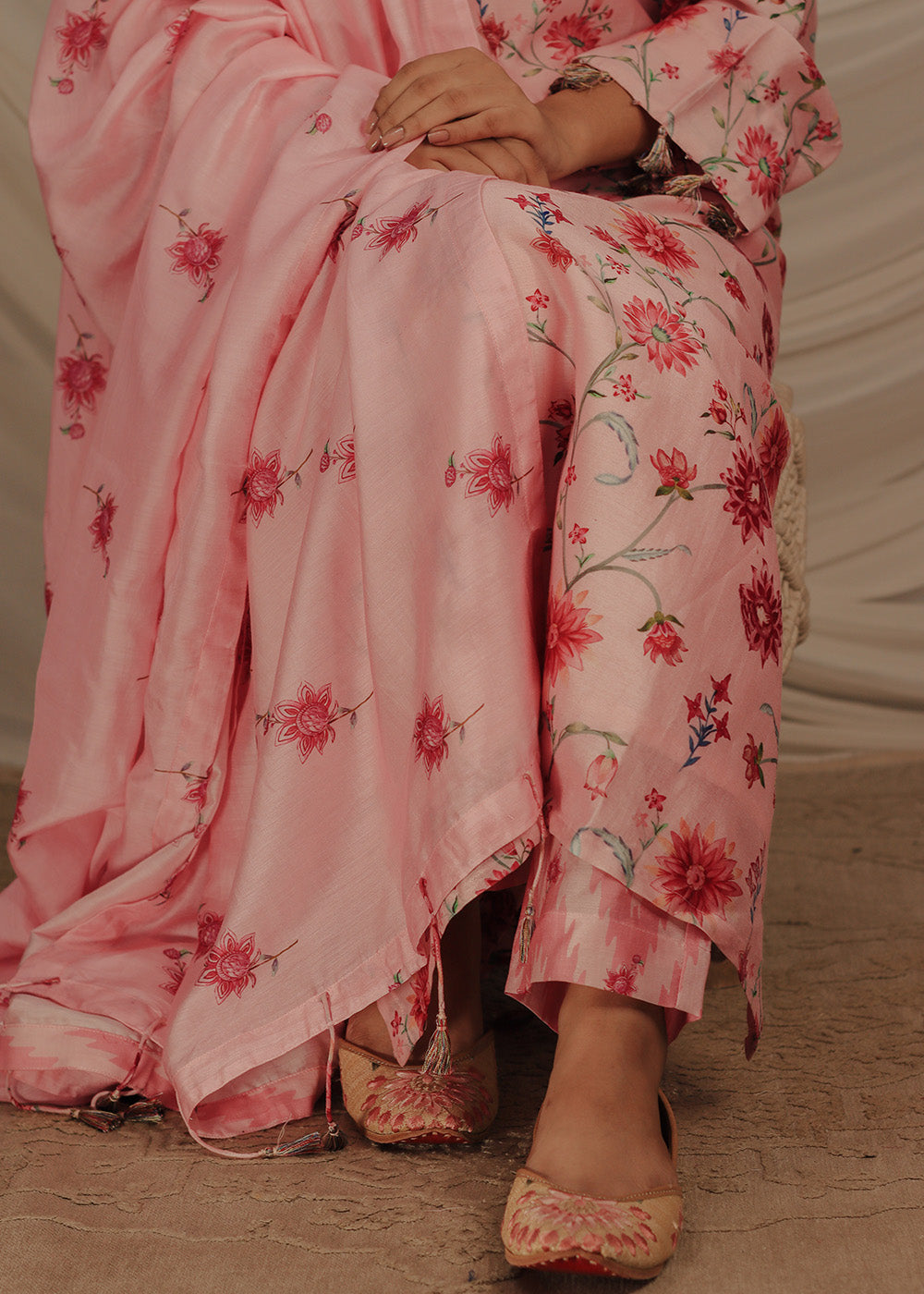 AAFREEN pink printed suit