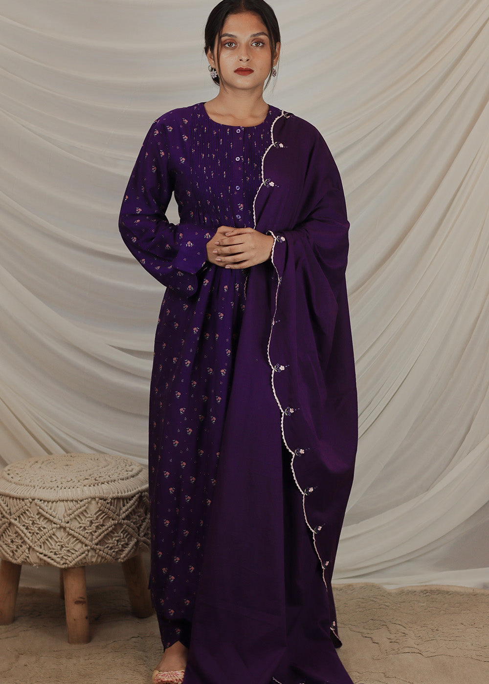 AAFREEN Purple suit set