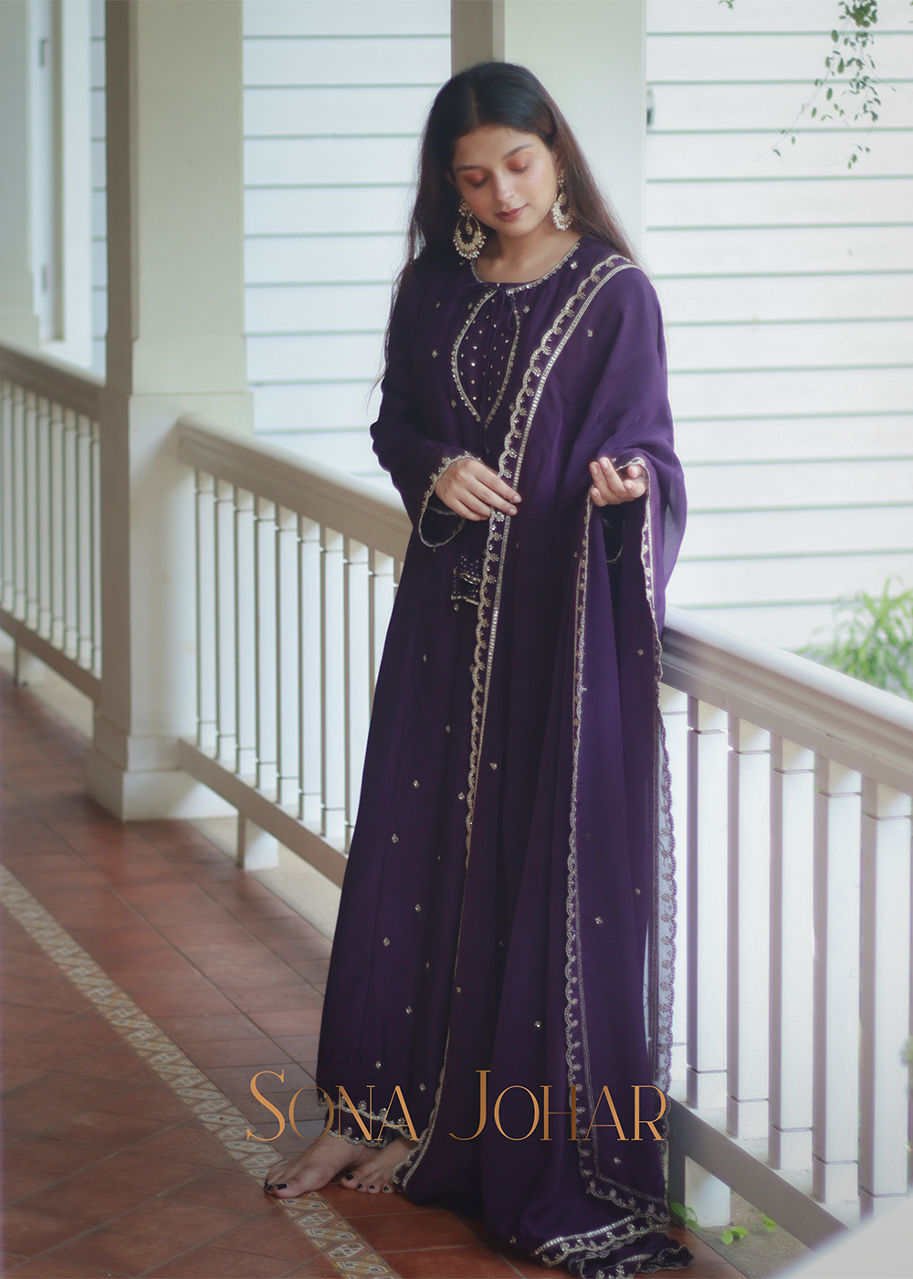 Purple kali suit set