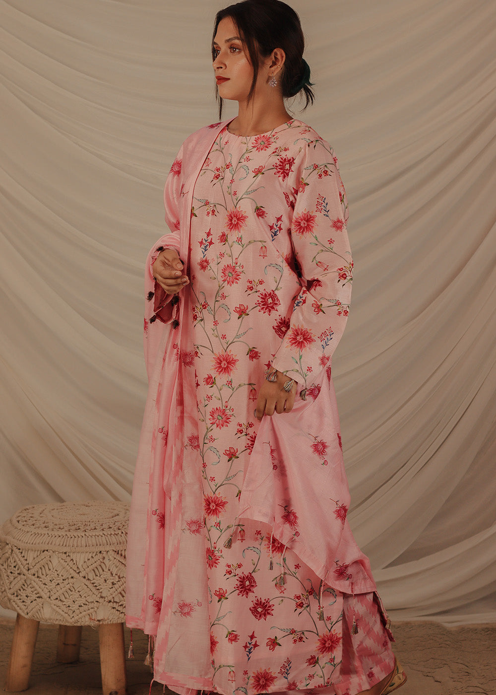 AAFREEN pink printed suit