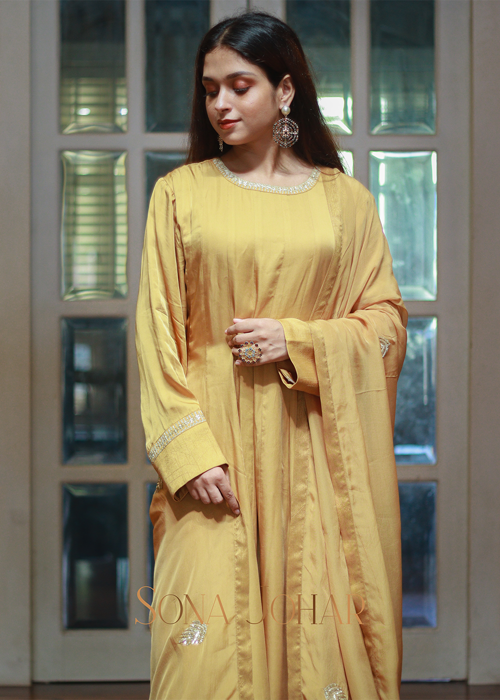 Yellow kali suit set