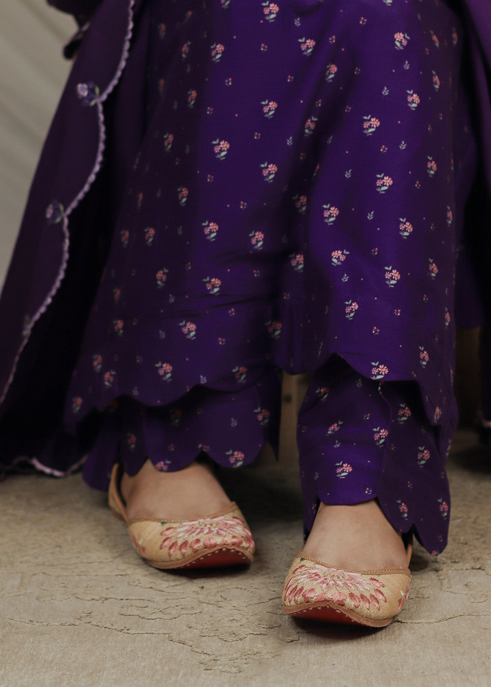 AAFREEN Purple suit set