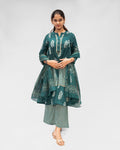 Bottle Green Cotton Suit Set