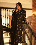 Black Printed Suit Set