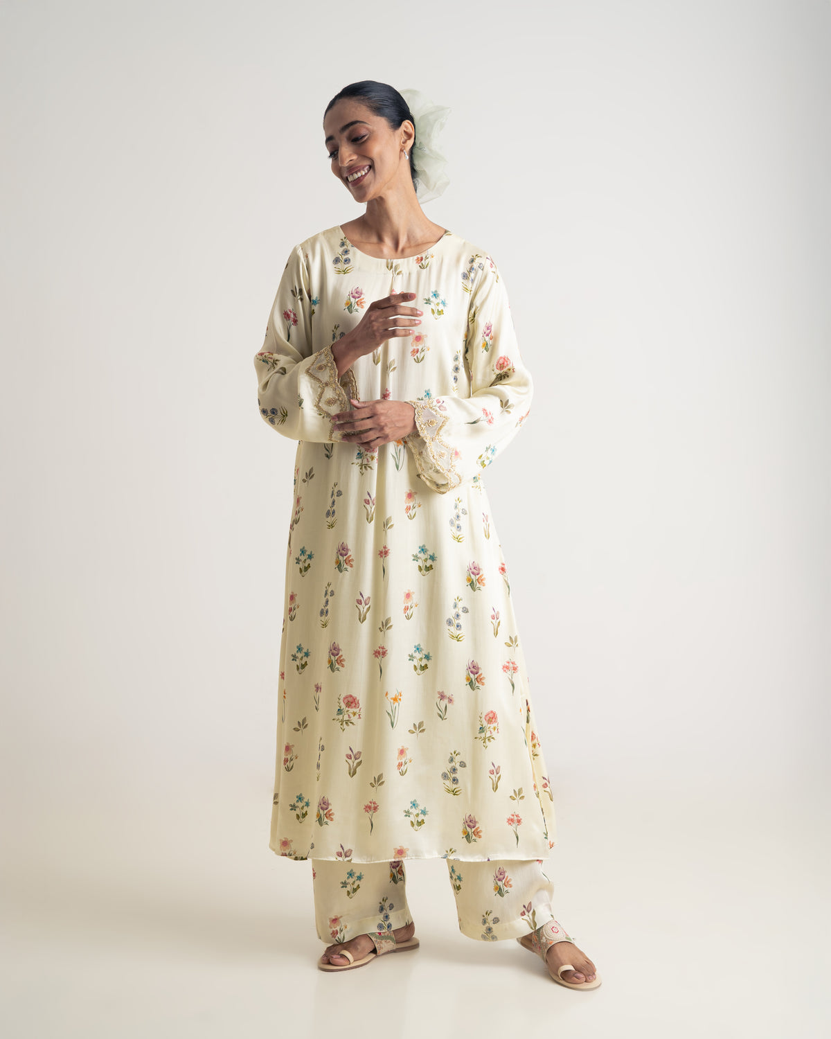 Cream suit set